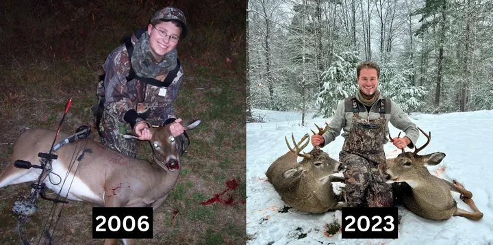 Whitetails from the north woods in 2006 and 2023